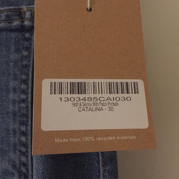 NWT Reformation High & Skinny with Patch Pockets in Catalina, sz 30 - Picture 5 of 5